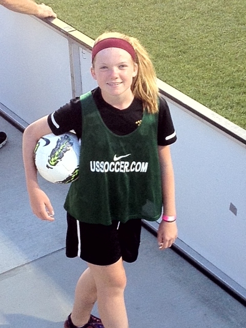 Alexis Williamson sports her USSoccer.com jersey