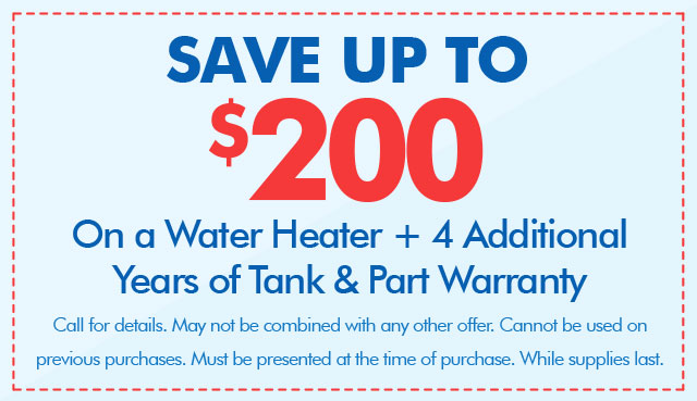 Save $200 On A New Water Heater