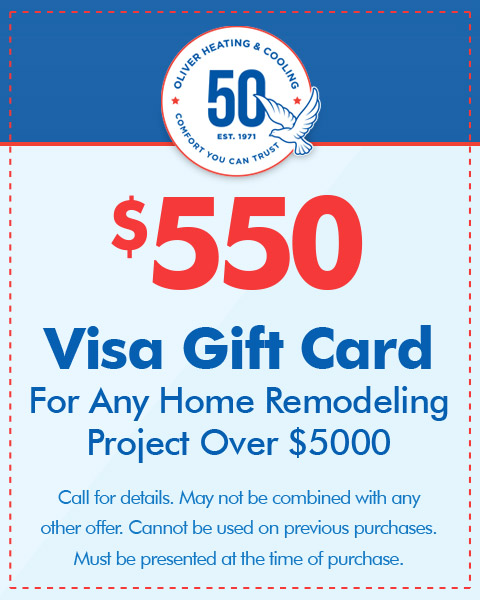 $550 Visa Gift Card with Home Remodeling Project