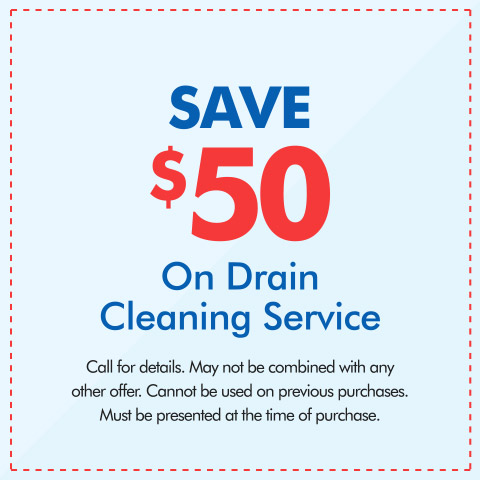 Save $50 On Drain Cleaning Service