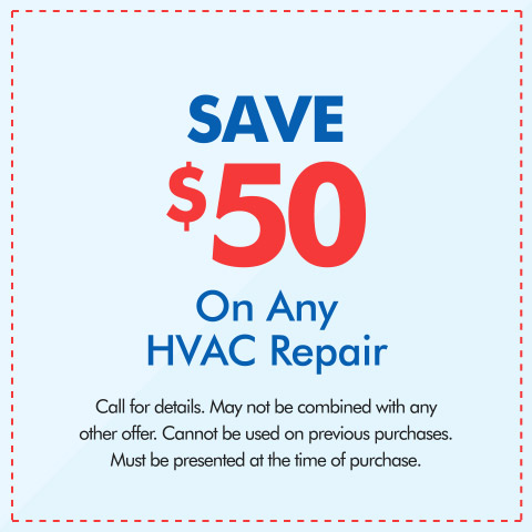 Save $50 On Any HVAC Repair