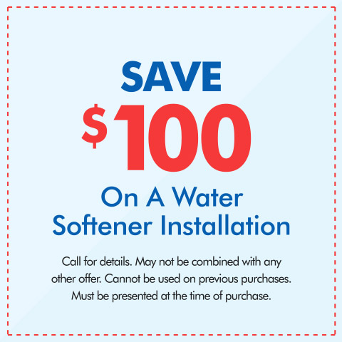 Save $100 On A Water Softener Installation